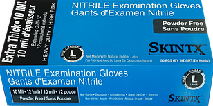 SKINTX 10 mil 12" Nitrile Exam Powder-Free Gloves