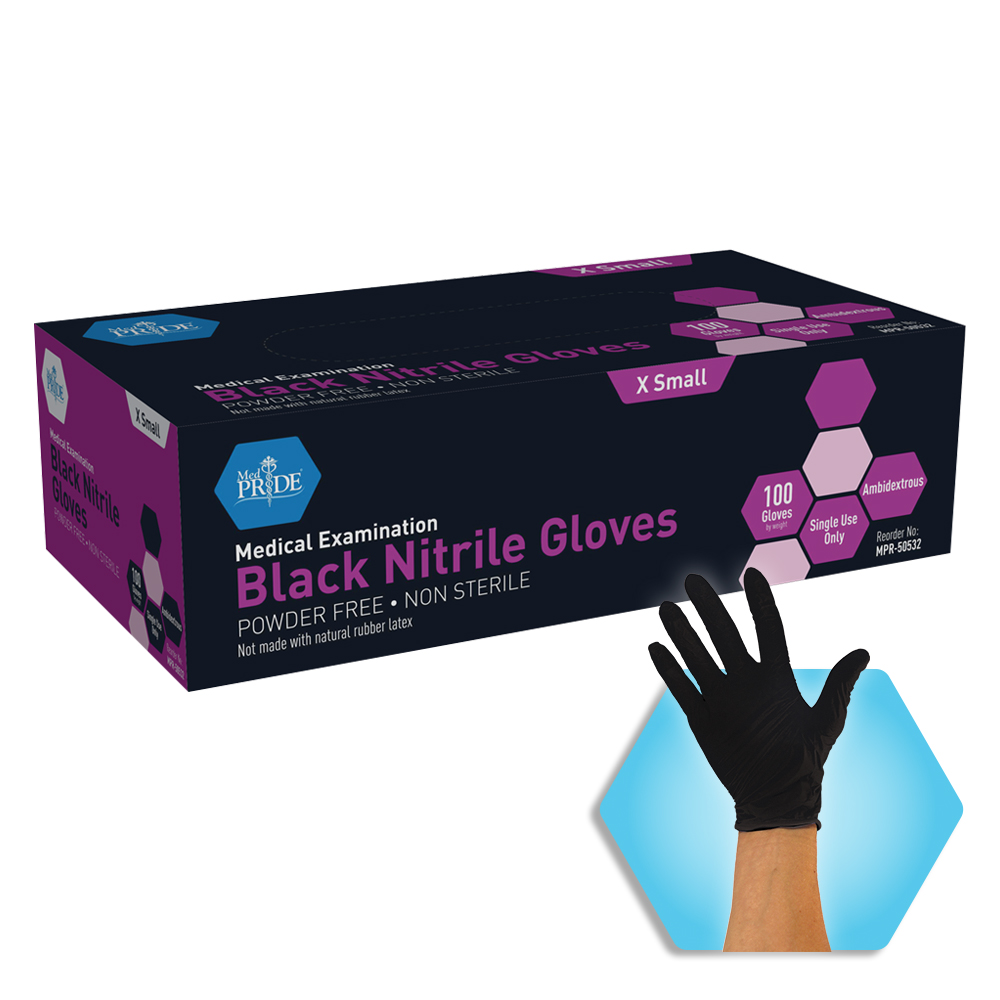 Black Nitrile Gloves